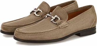 Ferragamo Mens Grandioso Gancini Bit Loafer In Safari