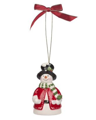 Spode Christmas Tree Snowman Bell Ornament