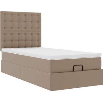 vidaXL Cama Otomana Colch&oacute;n Cuero Sint&eacute;tico Cappucino 90x190cm Vidaxl