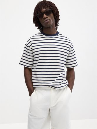 Le 31 Mens Nautical stripe Tee Shirt Comfort fit