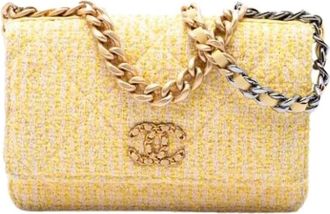 Chanel Pre-owned 19 Wallet on Chain - - Pre-owned - Donna - Giallo - ONE SIZE