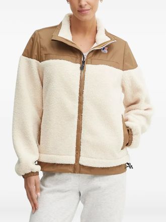 K-Way zipped fleece jacket - White