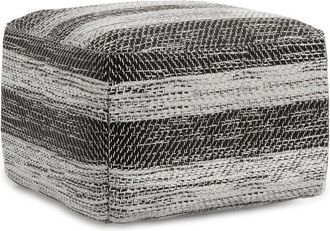 Simpli Home Clay Boho Square Pouf