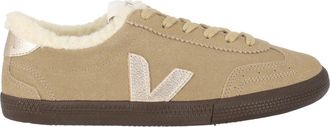 Veja Beige Volley Winter Dune Suede Plush-Lined Sneakers