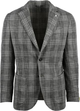 L.B.M. 1911 Blazer Stondato - Heren - Blazers - Grijs - M - Katoen - Jassen