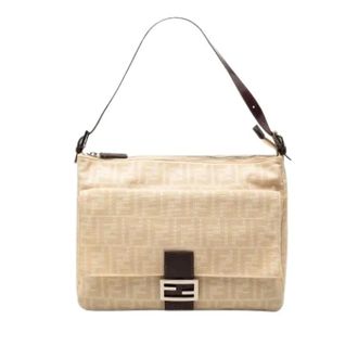 Fendi Pre-owned Vintage Schoudertas - Dames - Pre-owned - Beige - Maat: ONE Size Leer