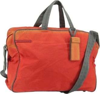 Prada Pre-owned Weekend Bags, female, Red, Size: ONE SIZE Pre-owned Nylon Weekend Bag