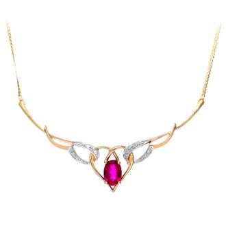 Diamant L'éternel 9ct geelgouden dames diamanten halsketting