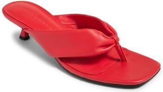 Yosi Samra Eva Thong Kitten Heel Sandal in Red at Nordstrom, Size 8