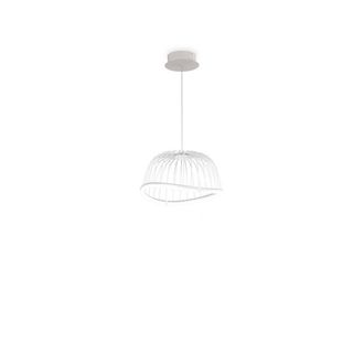 Netlighting Celeste Caged Ceiling Pendant 41cm Round 20W LED 3000K 1400lm White