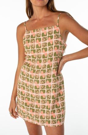 Roxy Heatwave Print Sleeveless Minidress in Desert Flower at Nordstrom, Size Xx-Large