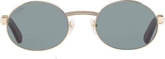 Cartier Green Round Mens Sunglasses CT0464S 015 55