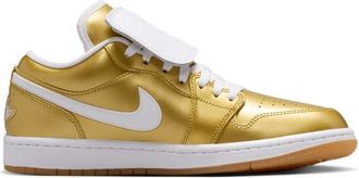 Nike Jordan Womens AJ 1 Low - Basketball Shoes Gold/White Size 10.0