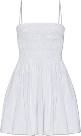 Matteau Shirred Bodice Mini Dress - Dames - Korte kleedjes - Wit - XL - Katoen - Kleedjes