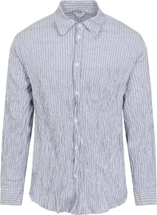 Bottega Veneta Heren, Overhemden, Blauw, Maat: L Katoen