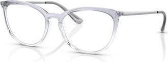Vogue Eyewear 53mm Cat Eye optical glasses in Clear Blue at Nordstrom