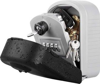 OEM Caja De Seguridad Grande Para Llaves Con C&oacute;digo Y Llaves De Emergencia, Caja De Llaves De Pared Con Cubierta Protectora Para Exteriores, Ideal Para F&aacute;