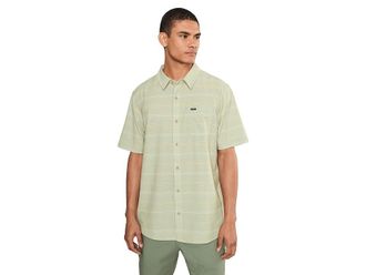 O'Neill UPF Slub Relaxed Short Sleeve Woven Shirt Mens Clothing Light Khaki : 2XL, Cotton/Elastane/Polyester