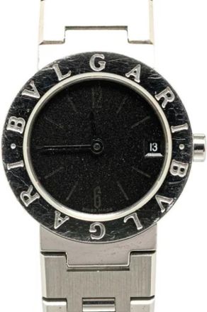 Bulgari Pre-owned Stainless Steel watches - Dames - Vintage Horloges - Zwart - ONE Size - Vintage
