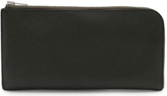 Herm&egrave;s Pre-owned Remix Combine Duo L-Zip Lange Portemonnee Grijs Leer - Dames - Vintage Accessoires - Zwart - ONE Size - Leer - Vintage