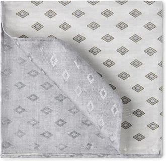 Brunello Cucinelli Silk pocket square with pattern in Panama at Nordstrom