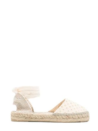Maneb&igrave; Natural Lace Up Espadrilles
