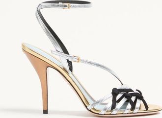 Valentino Garavani Nodine sandal in laminated nappa 100mm Wo