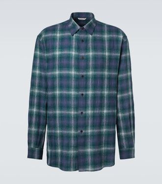 Auralee Camicia in lana a quadri