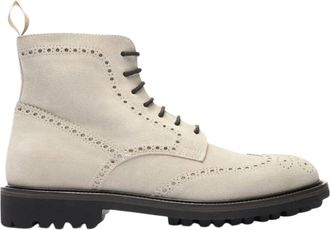 Scarosso Thomas Boot - Heren - Veterlaarzen - Beige - 40 1/2 EU - Leer - Schoenen