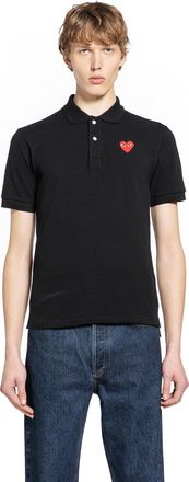 Comme Des Gar&ccedil;ons Heart Cotton Piqu&eacute; Polo Shirt