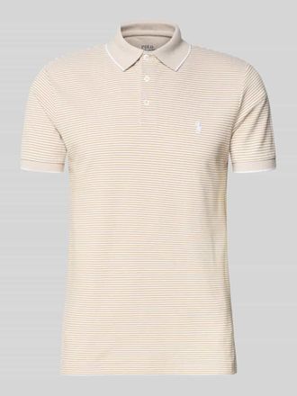 Polo Ralph Lauren Slim Fit Poloshirt aus Baumwoll-Mix in Khaki, Gr&ouml;&szlig;e XXL