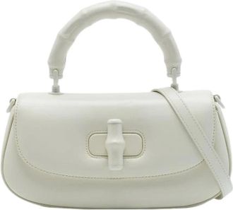 Gucci Pre-owned Satchel - Dames - Vintage Handtas - Wit - ONE Size - Leer - Vintage