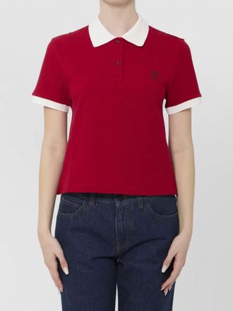 Versace cropped cotton piqu&eacute; polo shirt