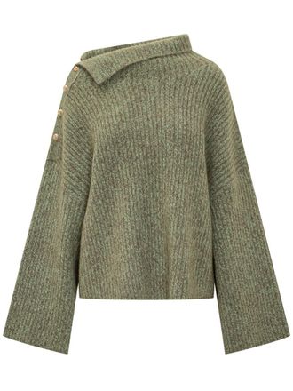 Ganni Ganni Sweater With Buttons On Shoulder
