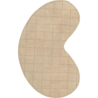 Jonathan Y Designs Bean Modern Plaid Grid Handwoven Wool Area Rug in Beige/light Brown at Nordstrom, Size 4Ft 0In X 6Ft 0In