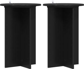 vidaXL Soporte De Plantas 2 Uds. Negro &Oslash;40 X 60 Cm Vidaxl