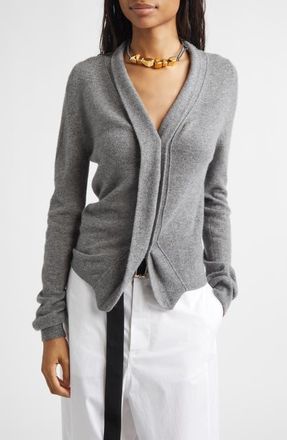 Plan C Shawl Collar Cashmere Cardigan in Grey at Nordstrom, Size 4 Us