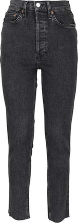 Re/Done Retro High Rise Skinny Jeans - Dames - Slim Fit Jeans - Zwart - W29 - Katoen - Jeans