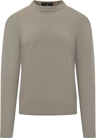 FILIPPO DE LAURENTIIS Royal Merino - Heren - Ronde hals truien - Grijs - 2XL - Wol - Truien & Vesten