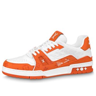 Louis Vuitton LV Trainers White Orange 1AANH5