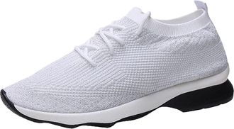 Generic Womens Arch Support Walking Trainers Womens Wide Fit Gym Shoes Casual Breathable Leisure Outdoor Shoes Womens Fashion Running Sneakers Womens Black Sn