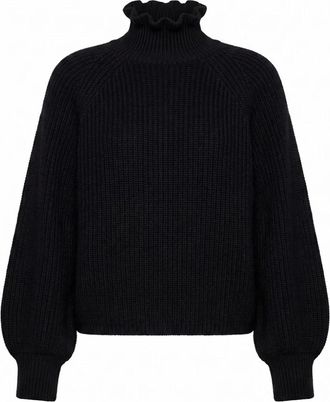 Max Mara Pontile Trui - Dames - Coltruien - Zwart - S - Wol - Truien & Vesten