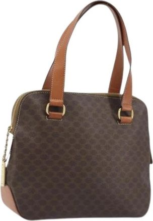 Celine Pre-owned Vintage Macadam Hand Bag - Dames - Vintage Handtas - Bruin - ONE Size - Leer - Vintage