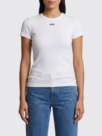 Off-white Cotton T-shirts with Logo