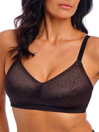 Wacoal Womens Back Appeal Wire Free Bra - Black polyamide - Size 36DD