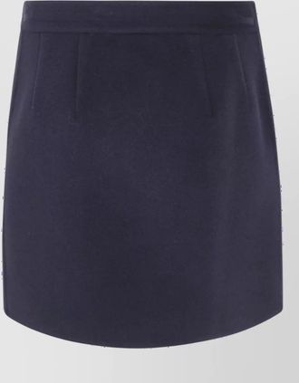Semicouture wool pleated mini skirt