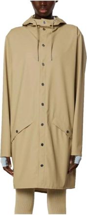 Rains Uniseks Waterdichte Jas Eigentijds Ontwerp - Dames - Regenjassen - Beige - S - Polyester - Jassen