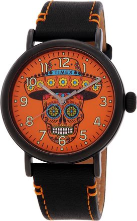 Timex Standard Dia De Los Muerto Quartz Orange Dial Mens Watch TW2V67700VQ